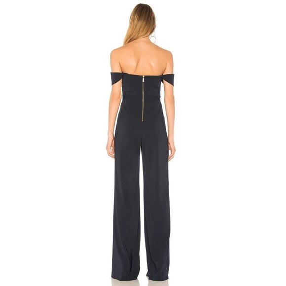 Jay Godfrey Brin Jumpsuit Midnight Navy Women's Size 8 - Picture 3 of 13